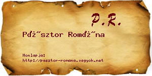 Pásztor Romána névjegykártya